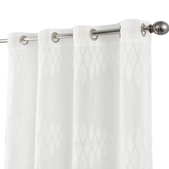 Cortinado Pronto a Pôr 140x260cm com Argolas - branco Modelo 0-1