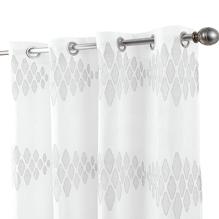 Cortinado Pronto a Pôr 140x260cm com Argolas - branco Modelo 0-2