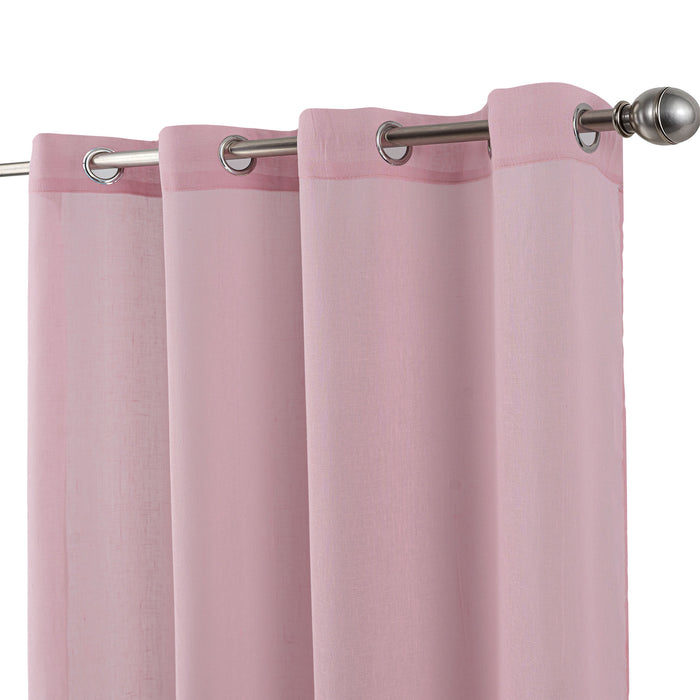 Cortinado Pronto a Pôr 140x260cm com Argolas - rosa Modelo 10