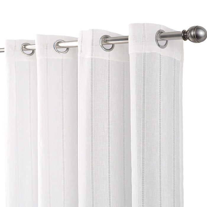 Cortinado Pronto a Pôr 140x260cm com Argolas - Branco Modelo 100