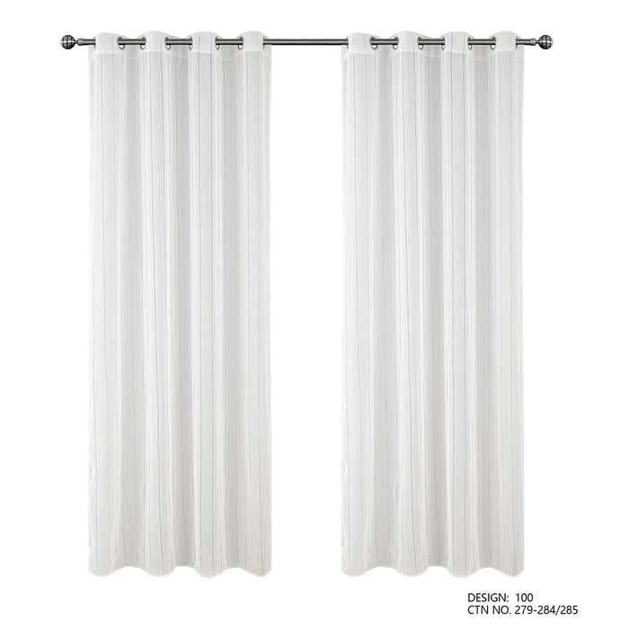 Cortinado Pronto a Pôr 140x260cm com Argolas - Branco Modelo 100