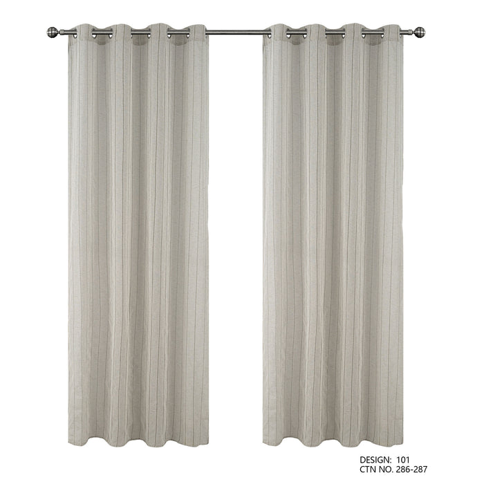 Cortinado Pronto a Pôr 140x260cm com Argolas - Cinzento Modelo 101