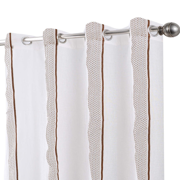 Cortinado Pronto a Pôr 140x260cm com Argolas - Branco Modelo 102