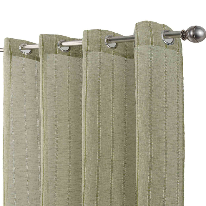 Cortinado Pronto a Pôr 140x260cm com Argolas - Verde Sálvia Modelo 104