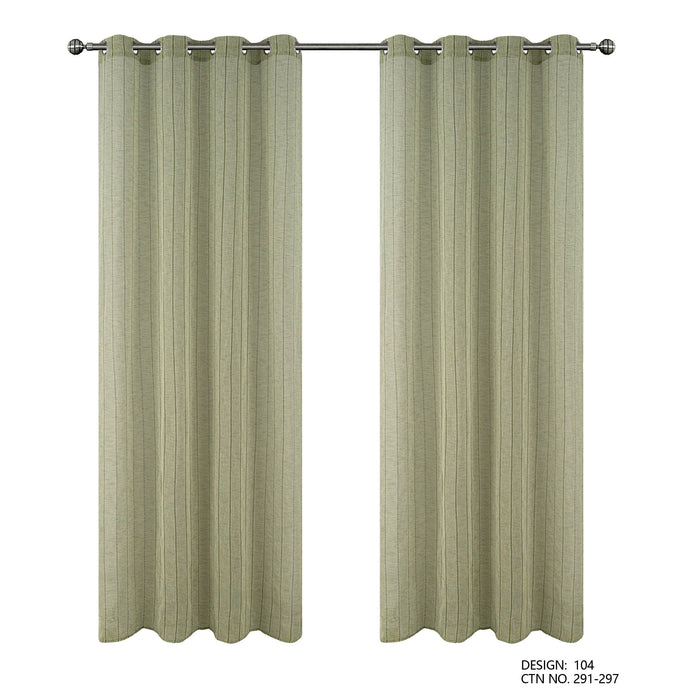 Cortinado Pronto a Pôr 140x260cm com Argolas - Verde Sálvia Modelo 104