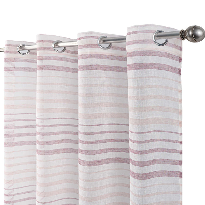 Cortinado Pronto a Pôr 140x260cm com Argolas - Rosa Modelo 107