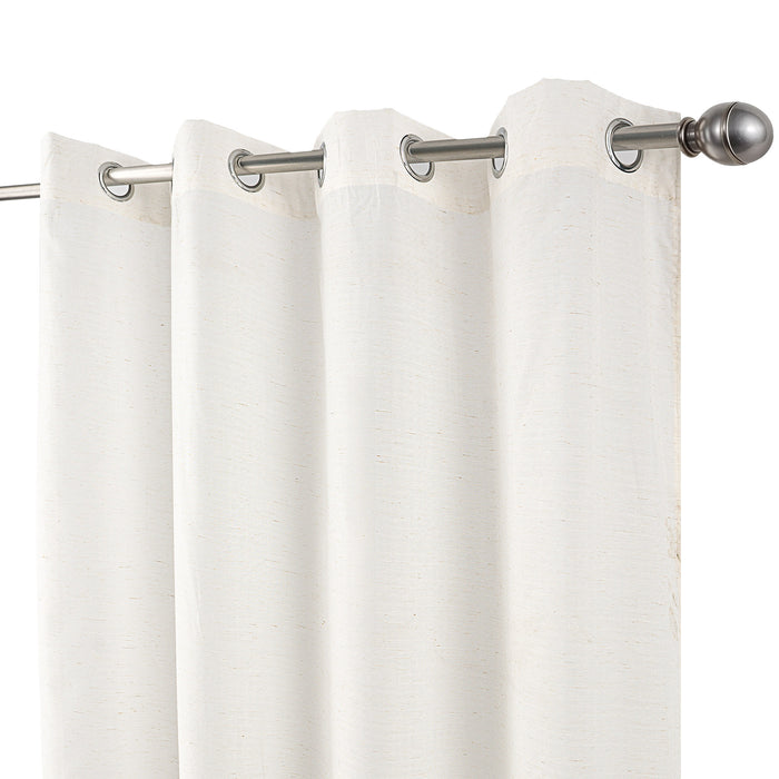 Cortinado Pronto a Pôr 140x260cm com Argolas - Marfim Modelo 109
