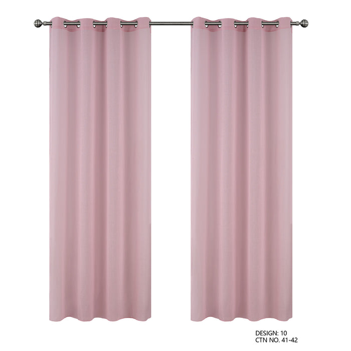 Cortinado Pronto a Pôr 140x260cm com Argolas - rosa Modelo 10