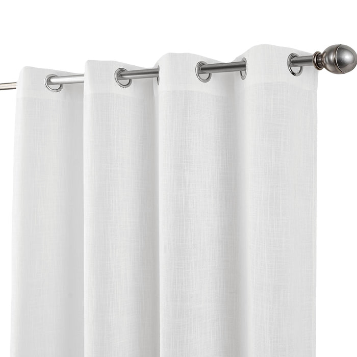 Cortinado Pronto a Pôr 140x260cm com Argolas - branco Modelo 11