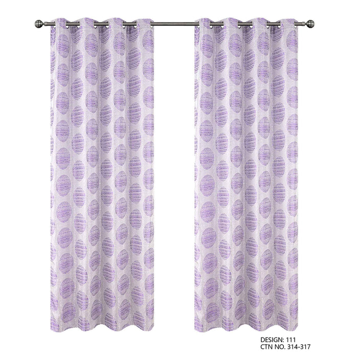 Cortinado Pronto a Pôr 140x260cm com Argolas - Roxo Modelo 111