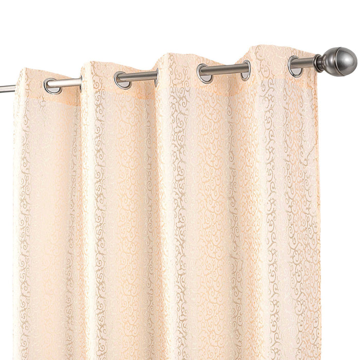 Cortinado Pronto a Pôr 140x260cm com Argolas - Pêssego  Modelo 112