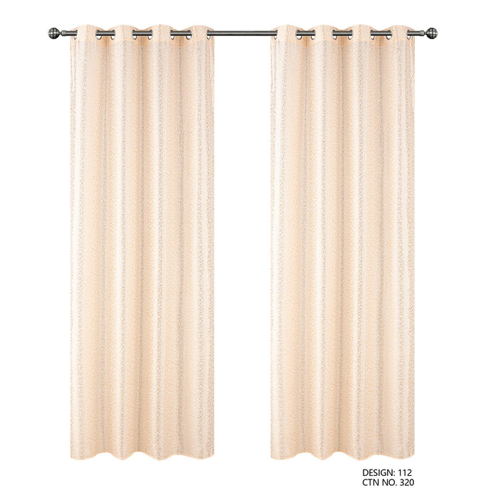 Cortinado Pronto a Pôr 140x260cm com Argolas - Pêssego  Modelo 112
