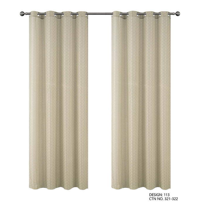 Cortinado Pronto a Pôr 140x260cm com Argolas - Bege Modelo 113