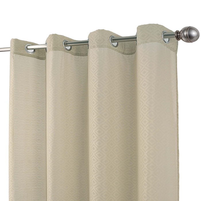 Cortinado Pronto a Pôr 140x260cm com Argolas - Bege Modelo 114