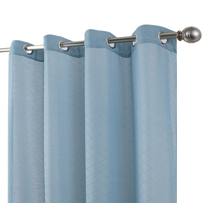 Cortinado Pronto a Pôr 140x260cm com Argolas - Azul Modelo 115