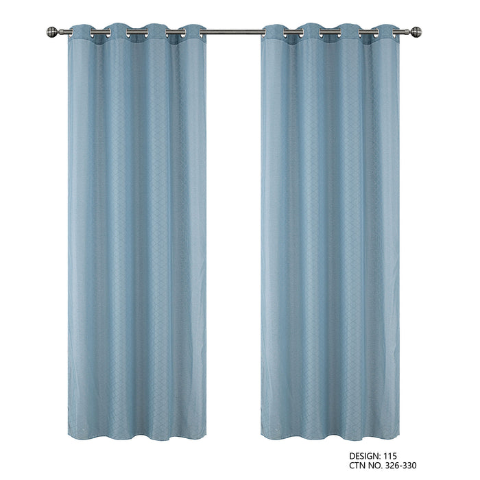Cortinado Pronto a Pôr 140x260cm com Argolas - Azul Modelo 115