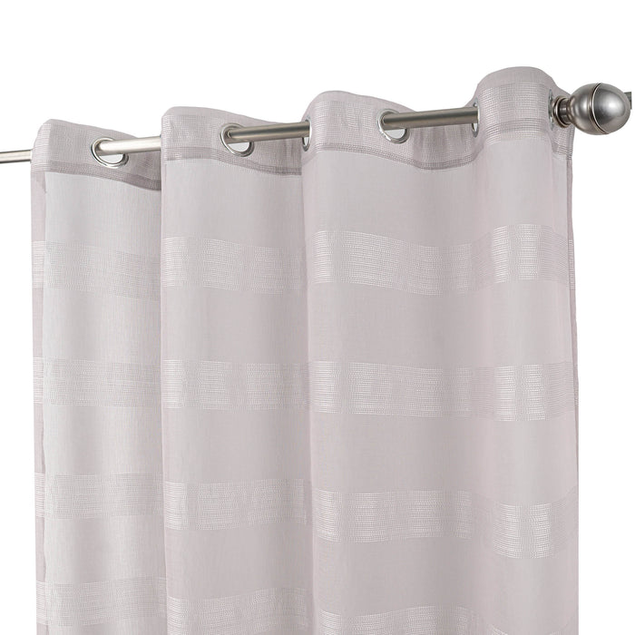 Cortinado Pronto a Pôr 140x260cm com Argolas - Cinzento Modelo 118