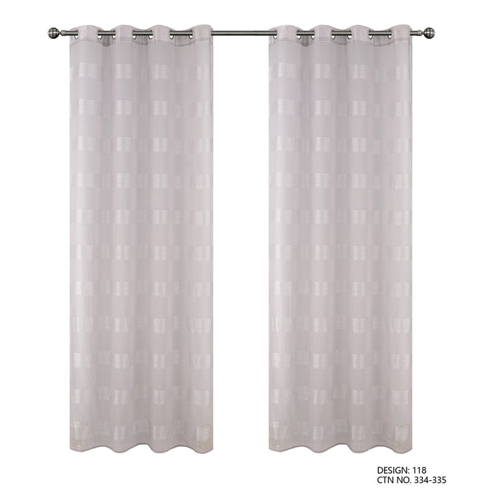 Cortinado Pronto a Pôr 140x260cm com Argolas - Cinzento Modelo 118