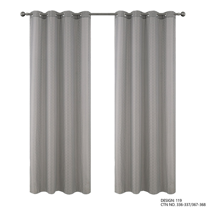 Cortinado Pronto a Pôr 140x260cm com Argolas - Cinzento Modelo 119