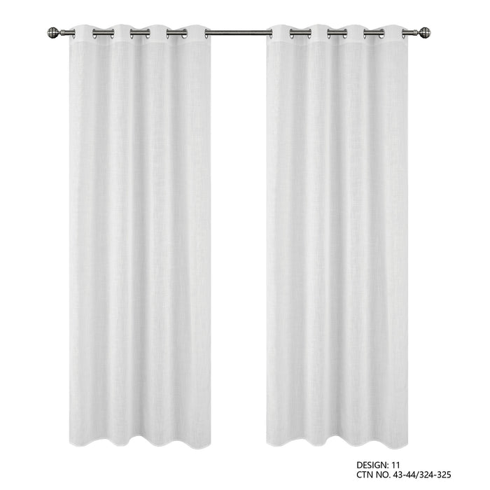 Cortinado Pronto a Pôr 140x260cm com Argolas - branco Modelo 11
