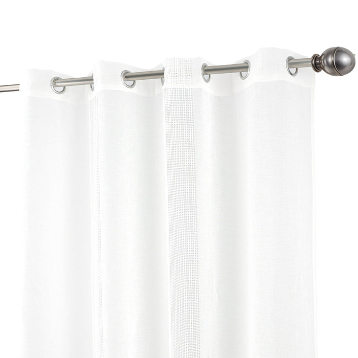Cortinado Pronto a Pôr 140x260cm com Argolas - Branco Modelo 120