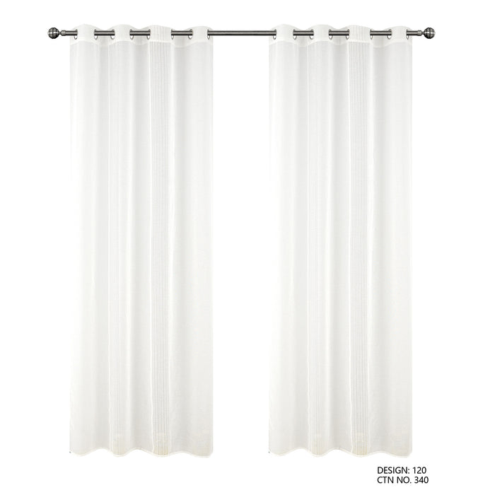 Cortinado Pronto a Pôr 140x260cm com Argolas - Branco Modelo 120