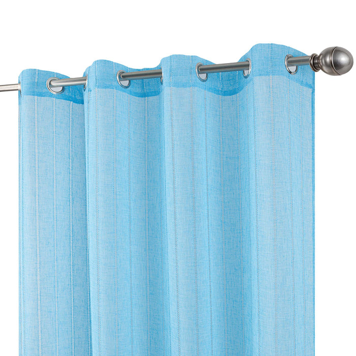 Cortinado Pronto a Pôr 140x260cm com Argolas - Azul Modelo 121