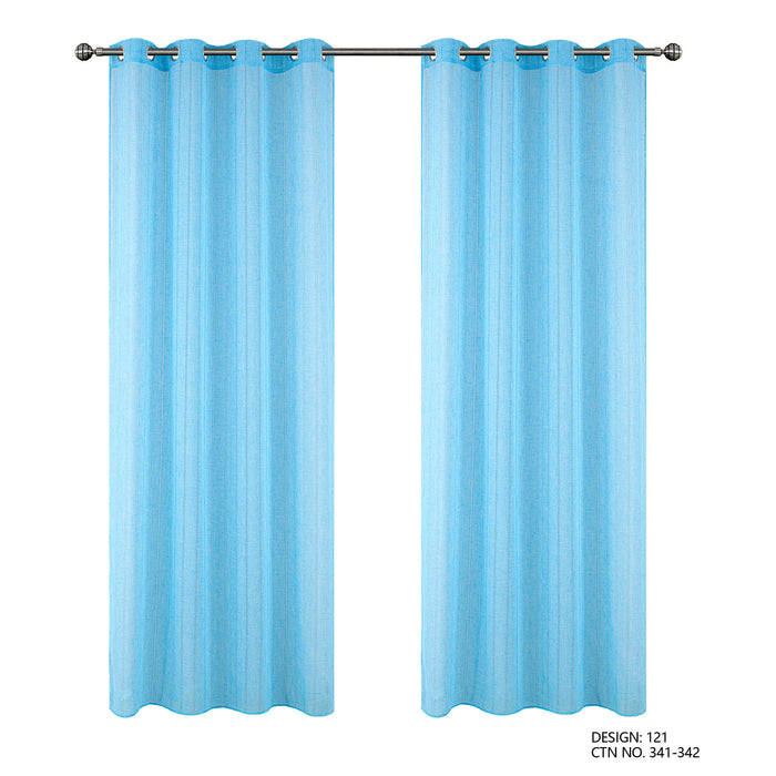 Cortinado Pronto a Pôr 140x260cm com Argolas - Azul Modelo 121