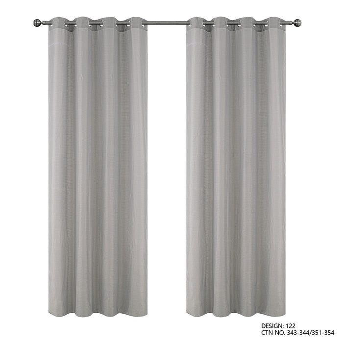 Cortinado Pronto a Pôr 140x260cm com Argolas - Cinzento Modelo 122