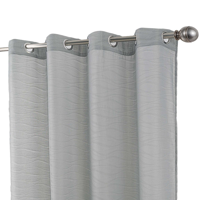 Cortinado Pronto a Pôr 140x260cm com Argolas - Cinzento Modelo 123