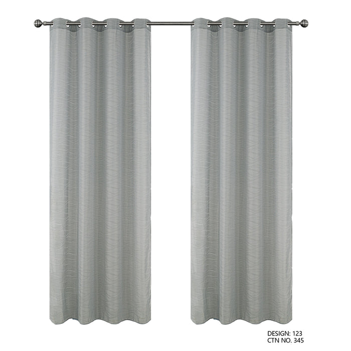Cortinado Pronto a Pôr 140x260cm com Argolas - Cinzento Modelo 123