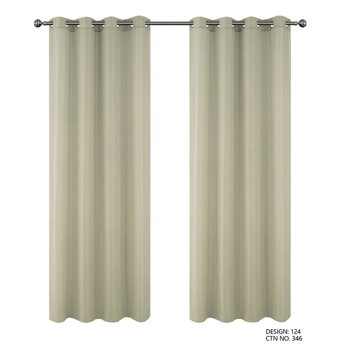 Cortinado Pronto a Pôr 140x260cm com Argolas - Bege Modelo 124