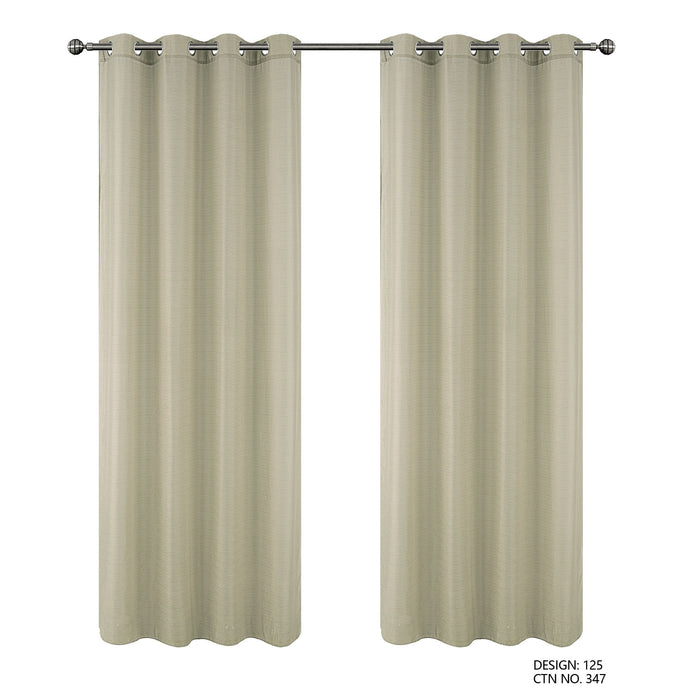 Cortinado Pronto a Pôr 140x260cm com Argolas - Bege Modelo 125