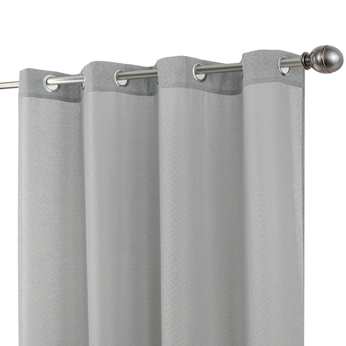 Cortinado Pronto a Pôr 140x260cm com Argolas - Cinzento Modelo 127