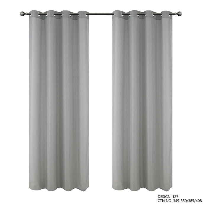 Cortinado Pronto a Pôr 140x260cm com Argolas - Cinzento Modelo 127