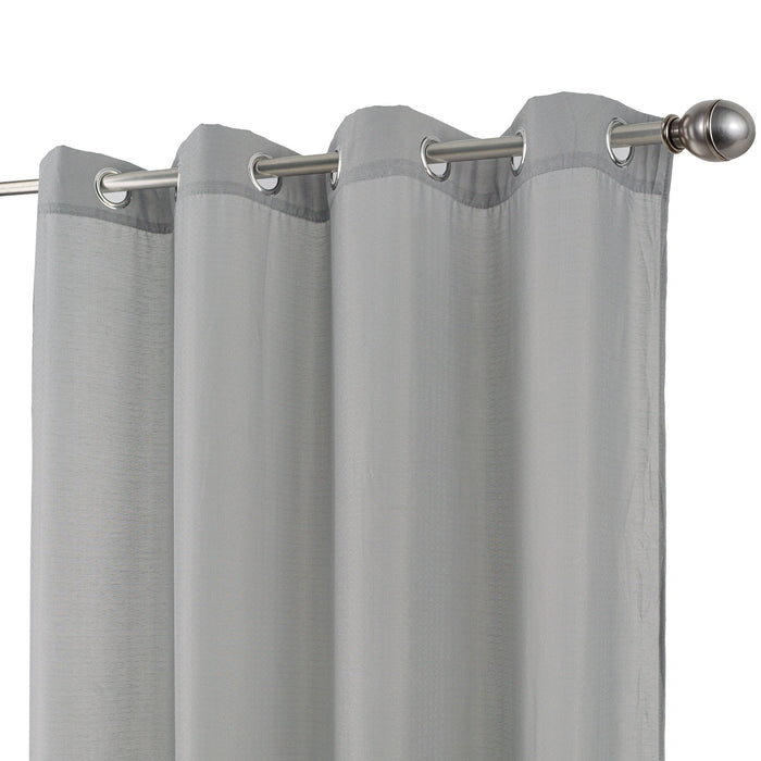 Cortinado Pronto a Pôr 140x260cm com Argolas - Cinzento Modelo 128
