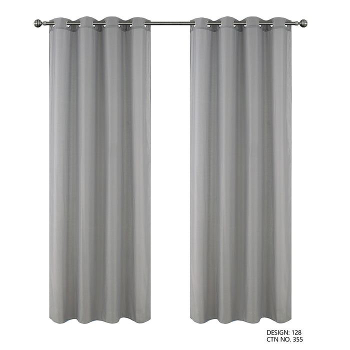 Cortinado Pronto a Pôr 140x260cm com Argolas - Cinzento Modelo 128