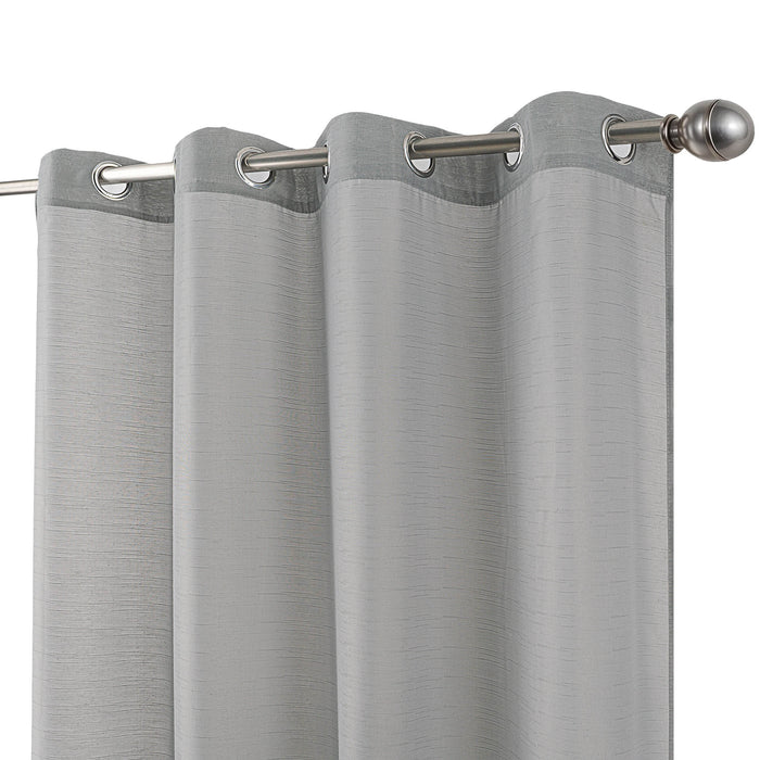 Cortinado Pronto a Pôr 140x260cm com Argolas - Cinzento Modelo 130