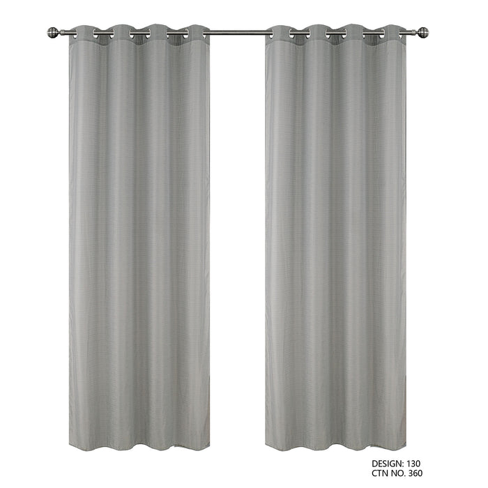 Cortinado Pronto a Pôr 140x260cm com Argolas - Cinzento Modelo 130