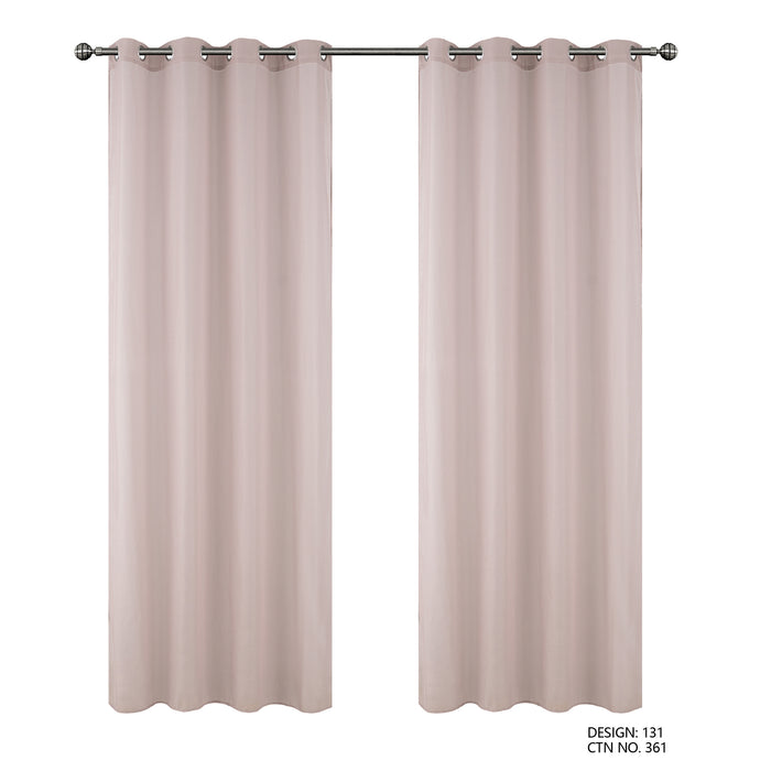 Cortinado Pronto a Pôr 140x260cm com Argolas - Rosa Modelo 131