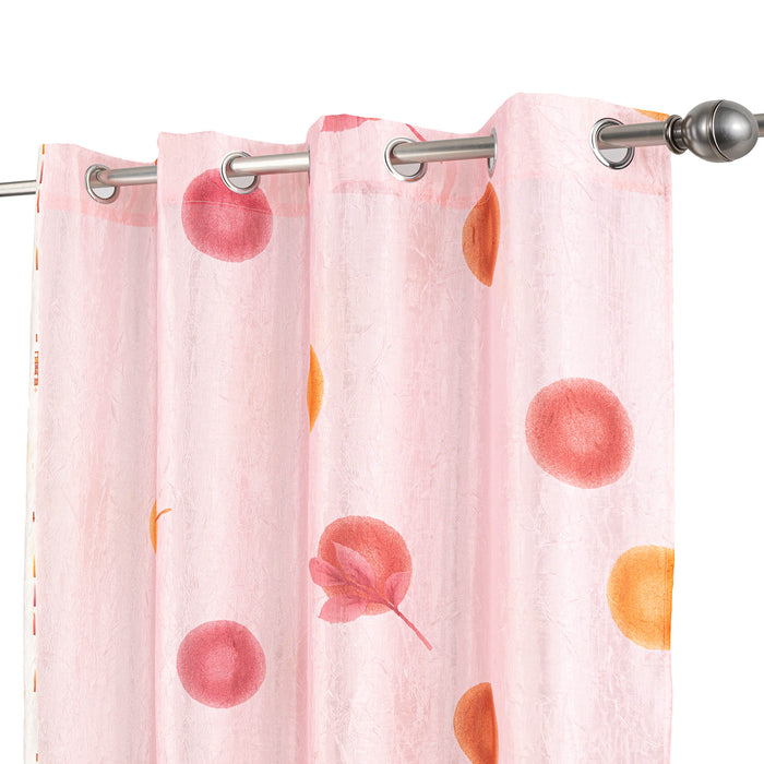 Cortinado Pronto a Pôr 140x260cm com Argolas - Rosa Modelo 133