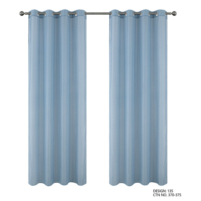 Cortinado Pronto a Pôr 140x260cm com Argolas - azul Modelo 134