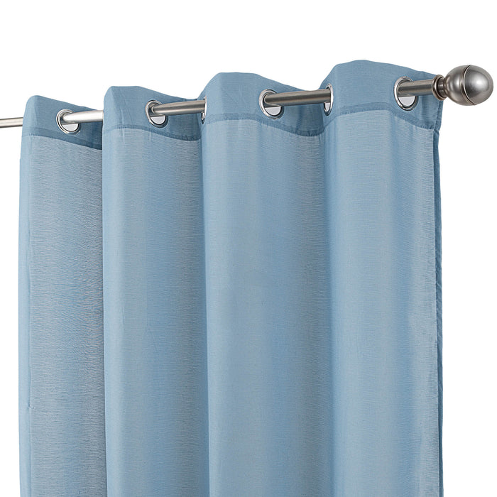 Cortinado Pronto a Pôr 140x260cm com Argolas - Azul  Modelo 136