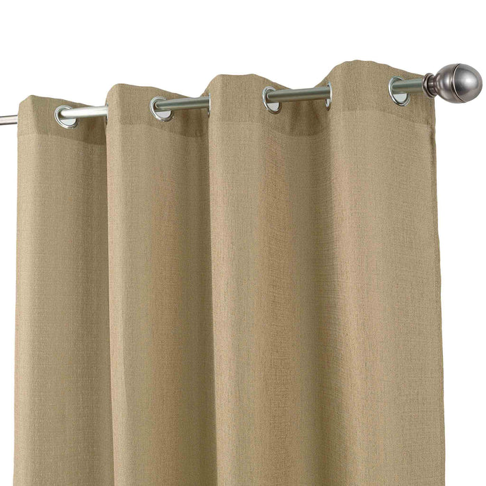 Cortinado Pronto a Pôr 140x260cm com Argolas - Bege  Modelo 139