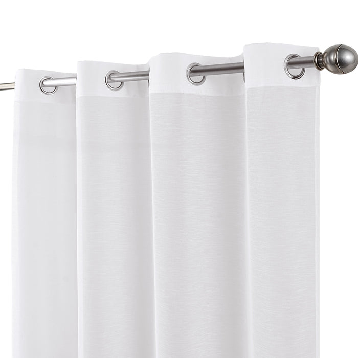 Cortinado Pronto a Pôr 140x260cm com Argolas - branco Modelo 14