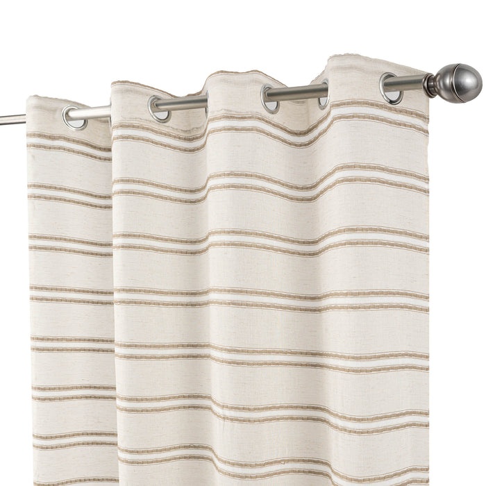 Cortinado Pronto a Pôr 140x260cm com Argolas - Bege Modelo 140