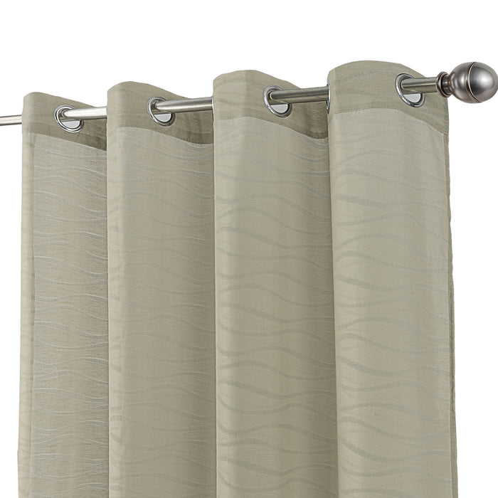 Cortinado Pronto a Pôr 140x260cm com Argolas - Bege Modelo 141