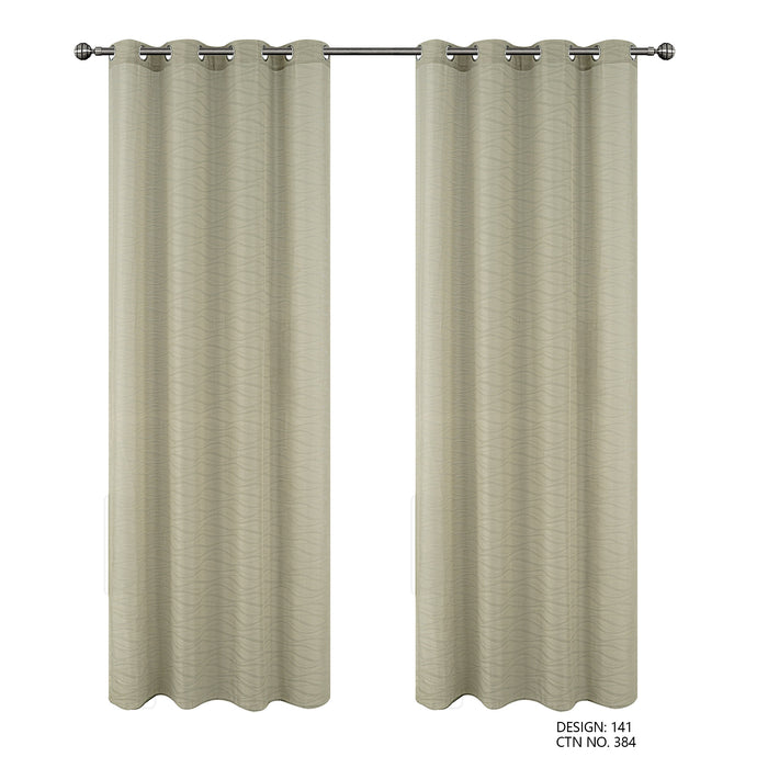Cortinado Pronto a Pôr 140x260cm com Argolas - Bege Modelo 141