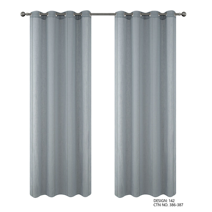 Cortinado Pronto a Pôr 140x260cm com Argolas - Azul Modelo 142