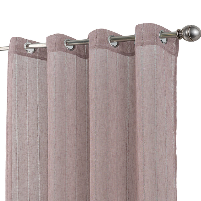 Cortinado Pronto a Pôr 140x260cm com Argolas - Rosa Modelo 143